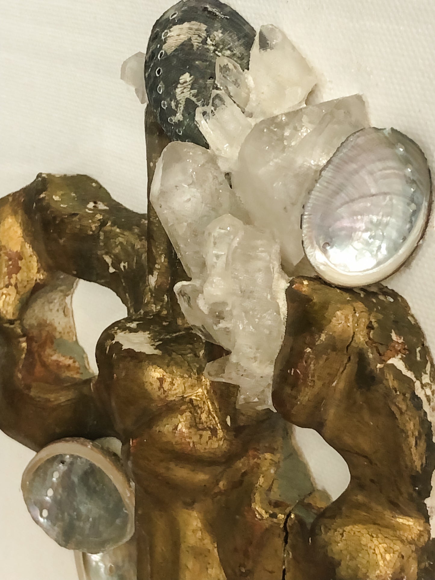 Fragment with Quartz and Abalone