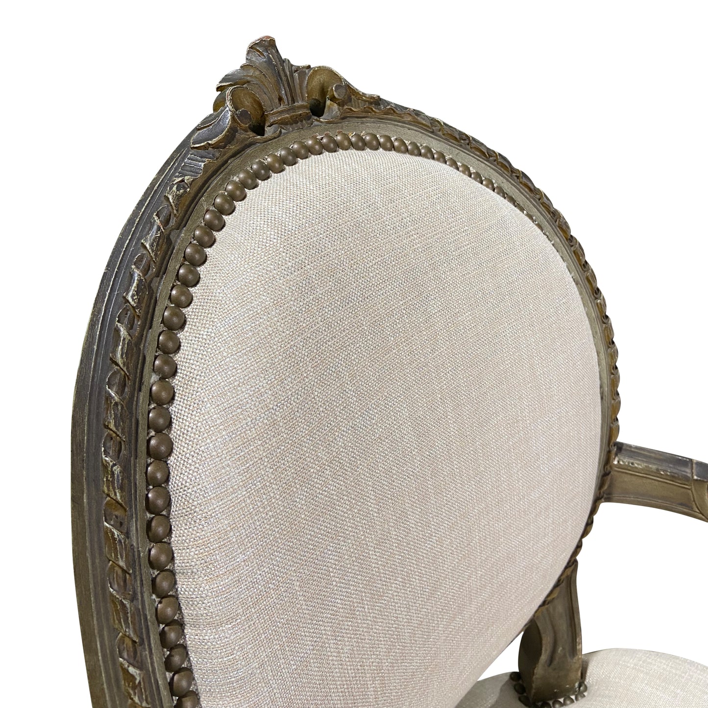 Antique Bergere Chairs with Original Velvet Arms