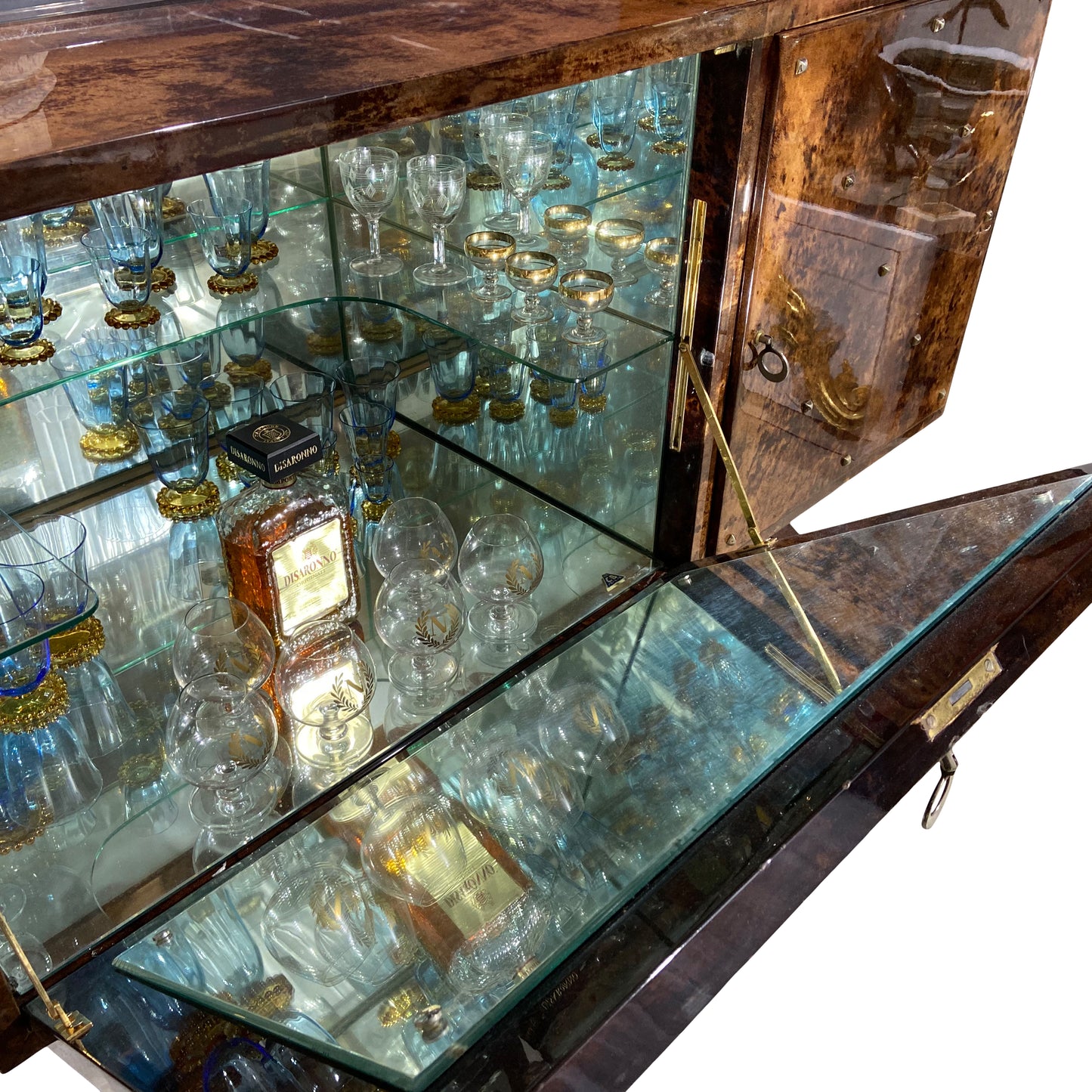 Aldo Tura Stained Goat Skin Studded Bar