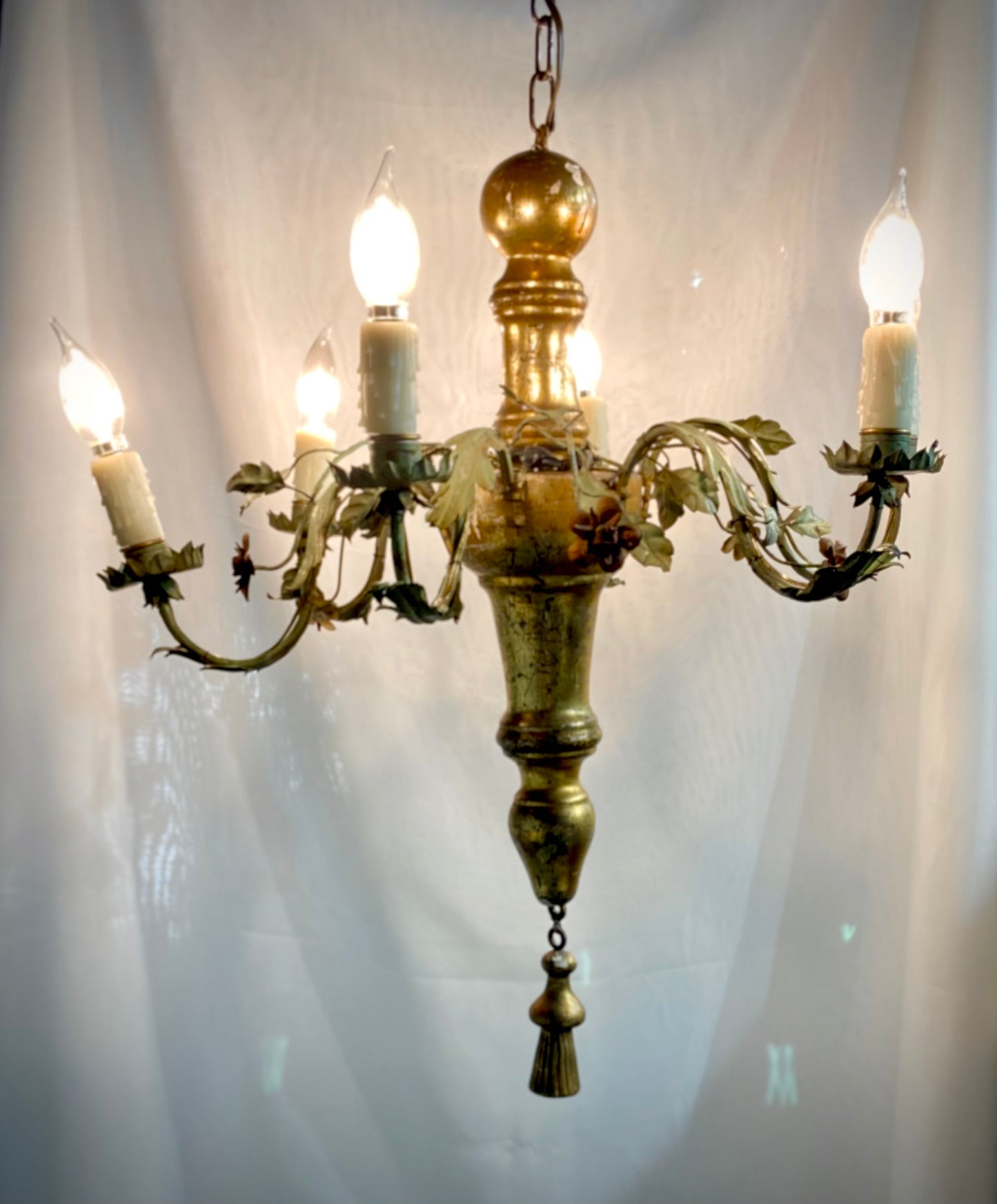 Italian Antique Floral Chandelier