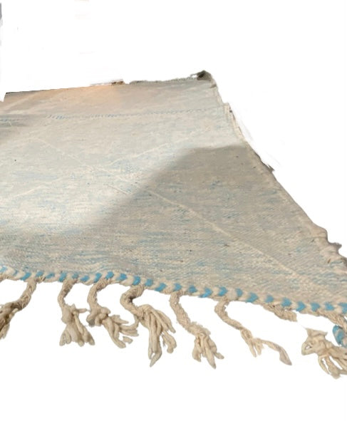 Blue and White Moroccan Rug