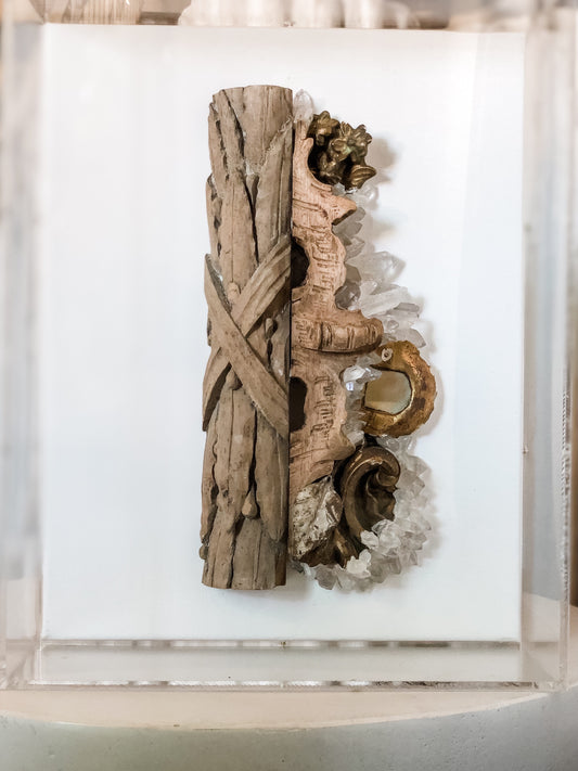 Cluster of Antique Fragments with Quartz