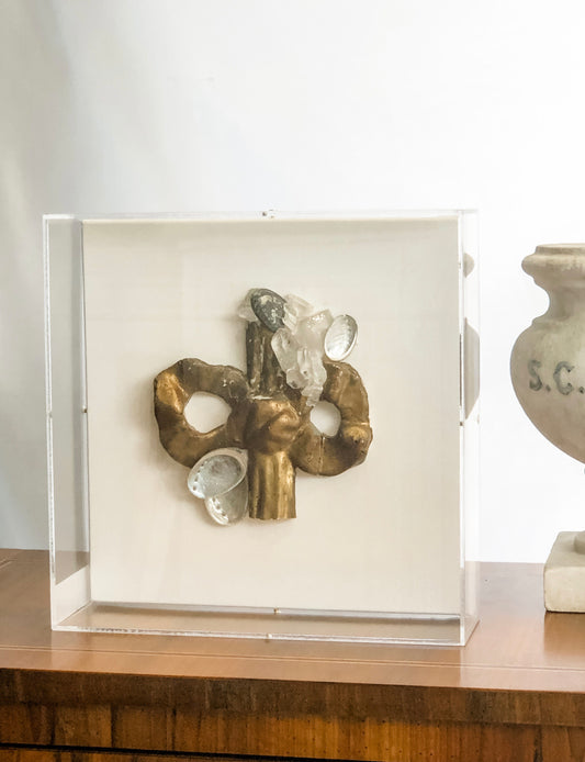 Fragment with Quartz and Abalone