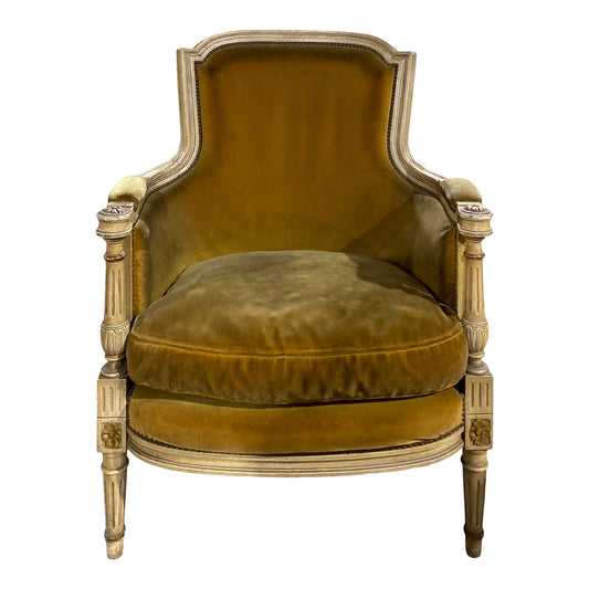 Gold Louis XVI Bergere Chairs