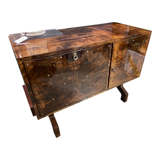 Aldo Tura Stained Goat Skin Studded Bar