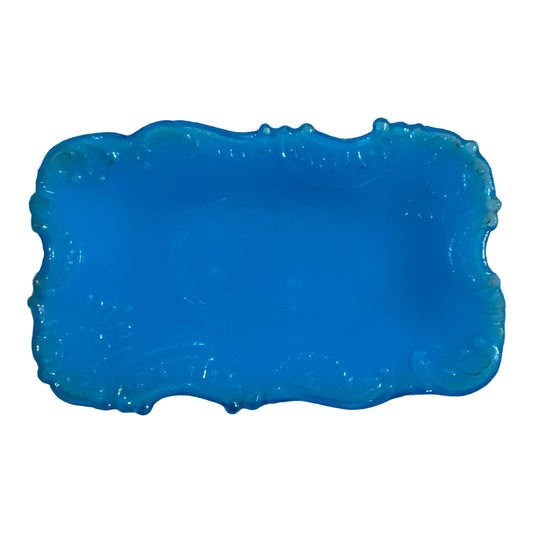 Blue Glass Soap Dish
